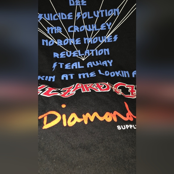 Ozzy Osbourne Diamond Supply Co Black T Shirt Size Medium Blizzard Ozz - Picture 8 of 12